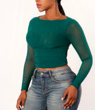 Classy Girl Top Hunter Green