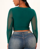Classy Girl Top Hunter Green