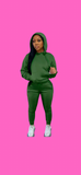 Winter Bae Jogger Set -olive