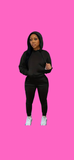 Winter Bae Jogger Set -black